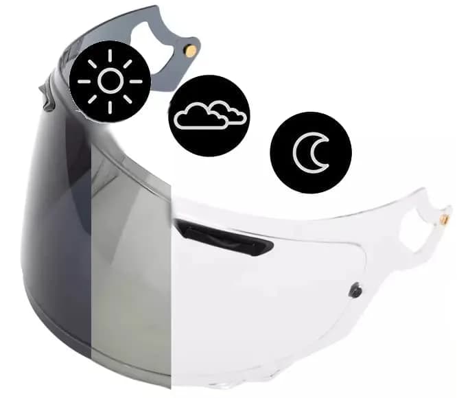 The Helmet Shop VAS-V MAX Photochromic Helmet Shield | Compatible with Corsair-X & More thumbnail 2