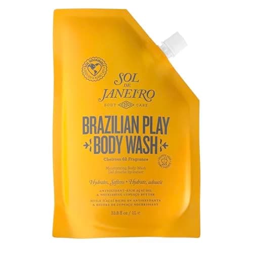 Sol de Janeiro Brazilian Play Moisturizing Shower Cream Gel Body Wash 385mL (13.0 Fl Oz) | Sulfate-Free Hydration — 33.8 Fl Oz