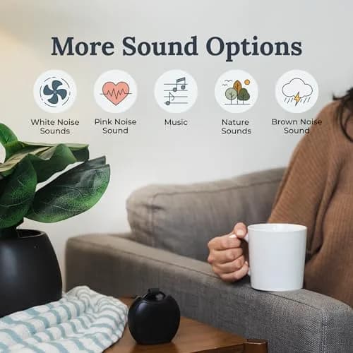 Yogasleep Rohm+ Travel White Noise Machine Black 153g (5.4 oz) | Bluetooth Speaker & Charging thumbnail 3