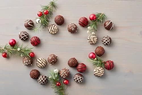 Harry & David Signature Holiday Truffles 24 Count | Milk & Dark Chocolate Assortment, 0.6 oz Each thumbnail 2