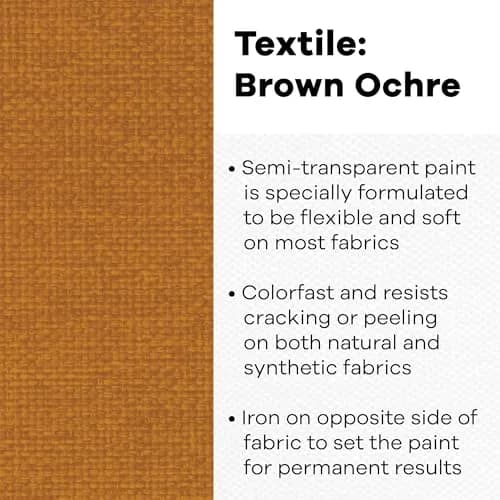 Jacquard Textile Color Brown Ochre Fabric Paint 946ml (32 Fl Oz) | Permanent, Washable, Soft Finish thumbnail 2