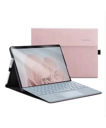 Omnpak Surface Pro 11/10/9 Case Pink | Lightweight Protective Folio with Stylus Holder & Kickstand, 13-inch thumbnail 1