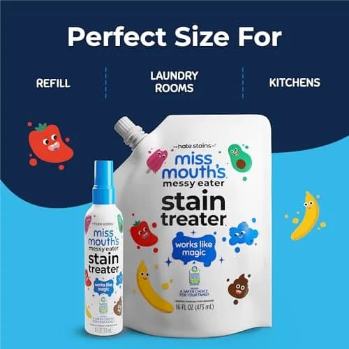 Miss Mouth's Messy Eater Refill Laundry Stain Remover 473ml (16 Fl Oz) | EPA Safer Choice Certified thumbnail 9
