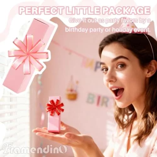 Framendino Pink Kraft Paper Lipstick Boxes 8.4cm (3.3in) | 50 Pack for DIY Crafts thumbnail 5