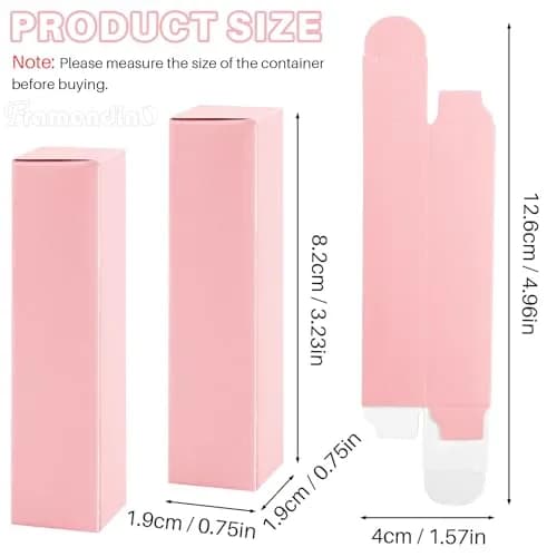 Framendino Pink Kraft Paper Lipstick Boxes 8.4cm (3.3in) | 50 Pack for DIY Crafts thumbnail 2