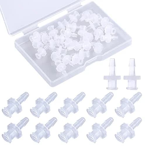 AIEX Clear Female Luer Lock 1/8" (3.2mm) Syringe Adapters, 30-Piece Kit | Industrial Grade Connectors for Secure Tubing thumbnail 1