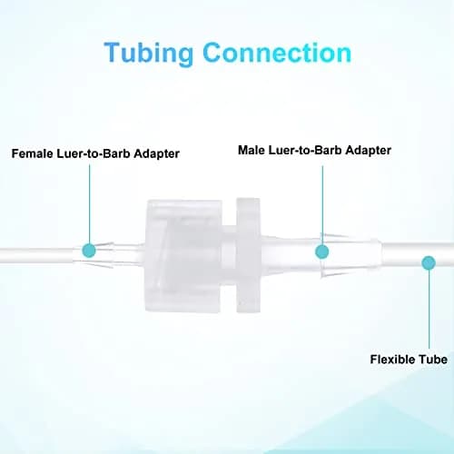 AIEX Clear Female Luer Lock 1/8" (3.2mm) Syringe Adapters, 30-Piece Kit | Industrial Grade Connectors for Secure Tubing thumbnail 3