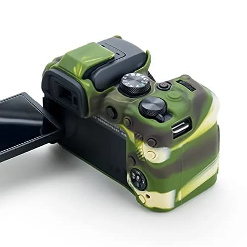 Rieibi EOS R10 Camera Case - Silicone Cover for Canon EOS R10 - Camouflage Pattern | Lightweight & Protective thumbnail 6