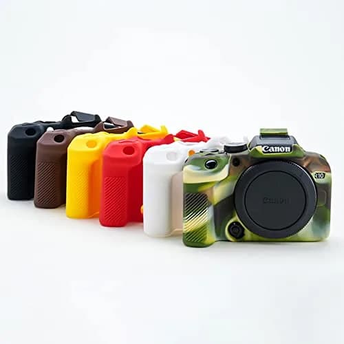 Rieibi EOS R10 Camera Case - Silicone Cover for Canon EOS R10 Digital Camera - Protective Silicone Cover - Black thumbnail 8
