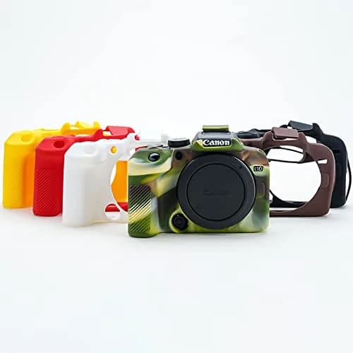 Rieibi EOS R10 Camera Case - Silicone Cover for Canon EOS R10 Digital Camera - Protective Silicone Cover - Black thumbnail 9