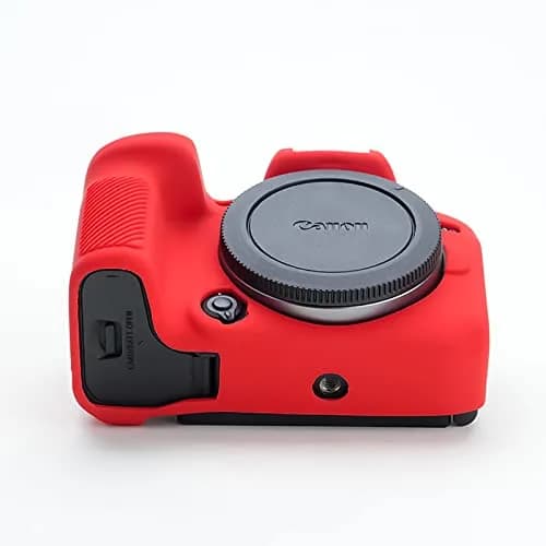 Rieibi EOS R10 Camera Case - Silicone Protective Cover for Canon R10 Digital Camera - Red thumbnail 4