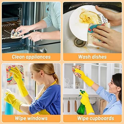Lucomb Swedish Dishcloths 8 Pack 20x18cm (8x7in) | Reusable, Absorbent, Biodegradable Kitchen Towels thumbnail 7