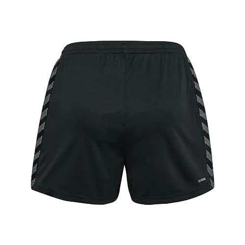 Hummel Womens Hmlauthentic Pl Shorts WomanShorts, Black, Medium | Breathable, Mid Rise, Regular Fit thumbnail 4