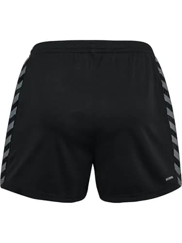 Hummel Womens Hmlauthentic Pl Shorts WomanShorts, Black, Medium | Breathable, Mid Rise, Regular Fit thumbnail 6