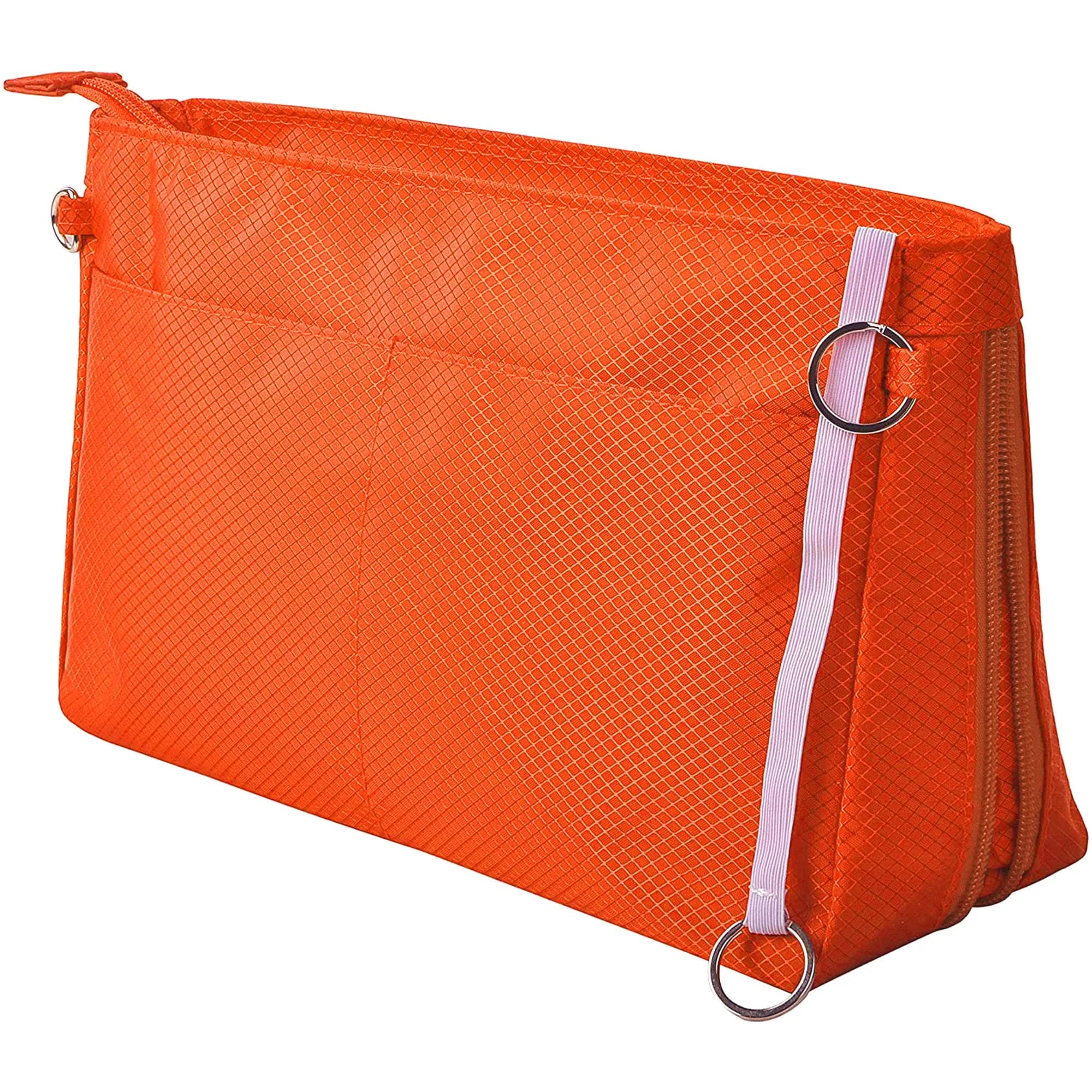 Vercord Expandable Nylon Handbag Purse Organizer Insert Liner Shaper Bag in Bag - Vibrant Orange, Large - main product image