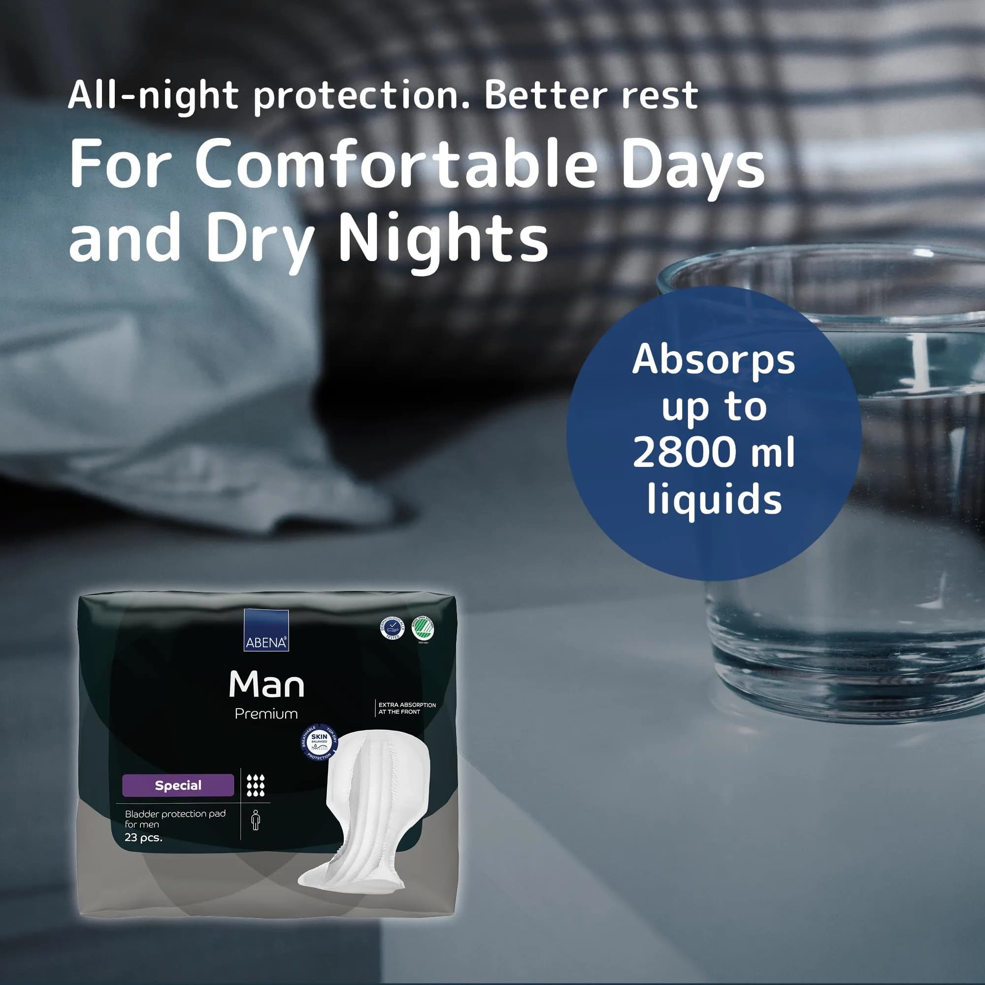 Abena Abri-Man Special Male Pads 23 Count | Light Incontinence Protection for Men - view 3