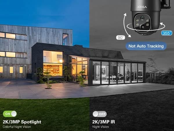Xega 4G LTE Solar Cellular Security Camera with SIM Card, 2K HD PTZ, 10m Cable | No WiFi Needed thumbnail 5