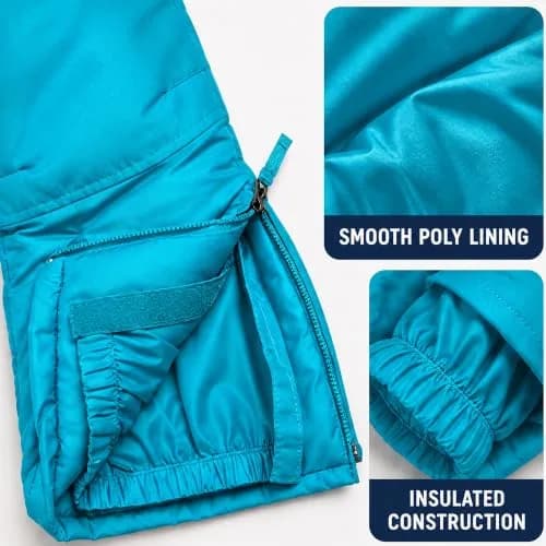 iXtreme Girls' Little Snowpant, Turquoise, 5/6 | Wind & Water Resistant, Insulated for Cold Weather thumbnail 6