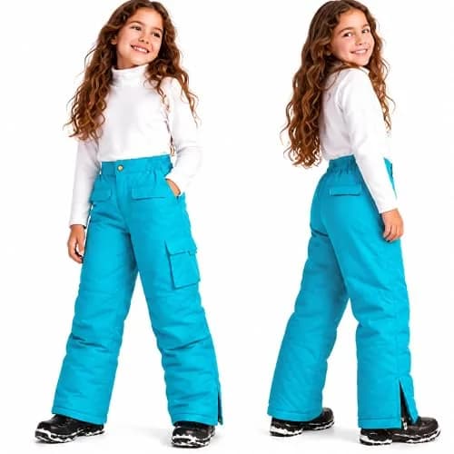 iXtreme Girls' Little Snowpant, Turquoise, 5/6 | Wind & Water Resistant, Insulated for Cold Weather thumbnail 2