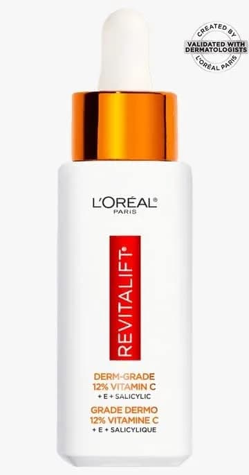 L'Oreal Paris Revitalift Derm Intensives Serum with 12% Vitamin C + E + Salicylic, 30ml | Brightening & Pore Refining thumbnail 2
