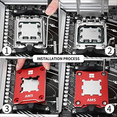 Thermalright ASF-RED AM5 CPU Holder Corrective Anti-Bending Fixing Frame 70mm (2.76in) | Protects AMD AM5 Processors thumbnail 6