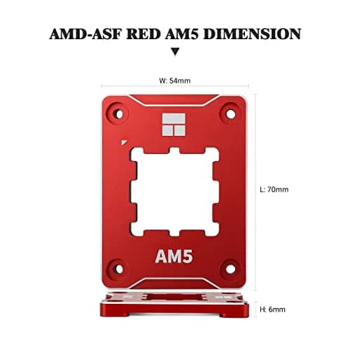 Thermalright ASF-RED AM5 CPU Holder Corrective Anti-Bending Fixing Frame 70mm (2.76in) | Protects AMD AM5 Processors thumbnail 3