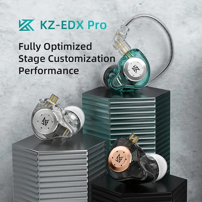 EZ EAR KZ EDX PRO Wired Earbuds In Ear Monitor 10mm Deep Bass | HiFi Sound & Detachable Cable thumbnail 7