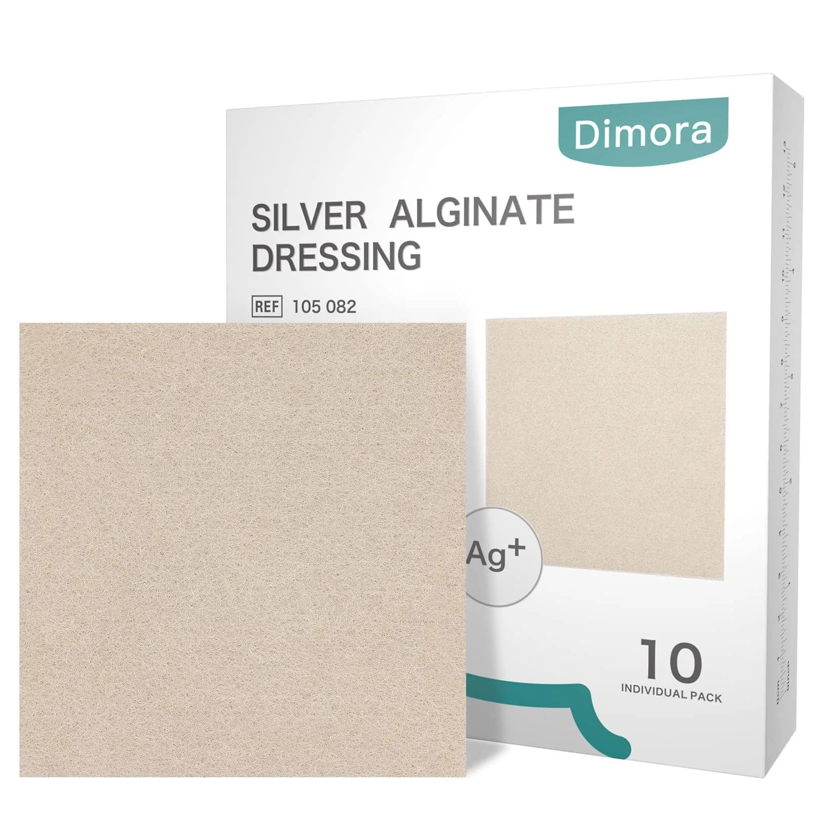 Dimora Silver-Infused Alginate Wound Dressing Pads 4'' x 4'' | Highly Absorbent & Non-Stick for Indian Wounds
