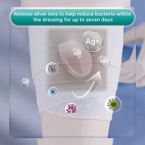 Dimora Silver-Infused Alginate Wound Dressing Pads 4'' x 4'' | Highly Absorbent & Non-Stick for Indian Wounds thumbnail 4