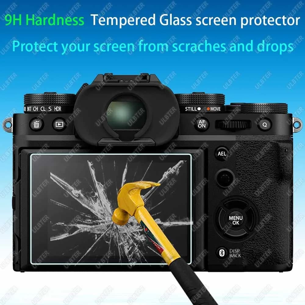 ULBTER 9H Tempered Glass Screen Protector & Hot Shoe Cover for Fujifilm X-T5 | 3-Pack, 0.3mm Thickness - view 3