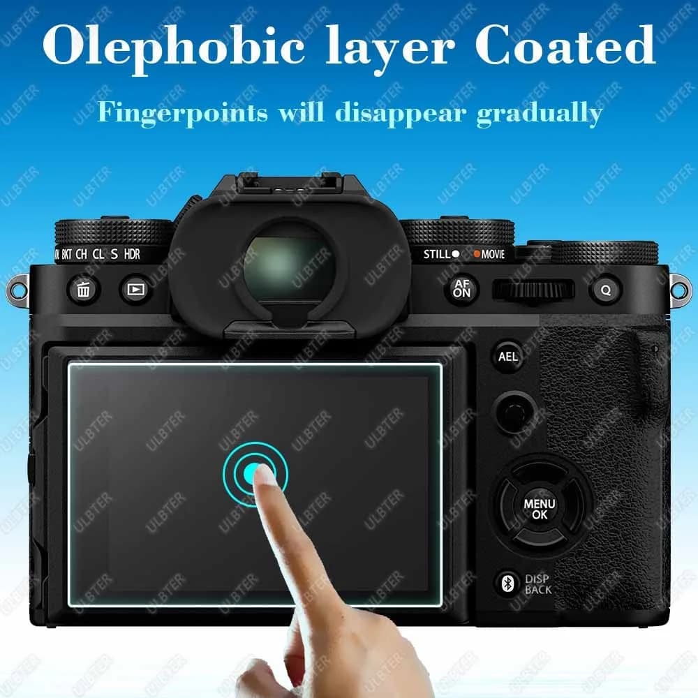 ULBTER 9H Tempered Glass Screen Protector & Hot Shoe Cover for Fujifilm X-T5 | 3-Pack, 0.3mm Thickness - view 4