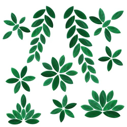 Yoption Petal Mosaic Tiles 100 Pieces | Hand-Cut Glass Flower Leaves for Art & Home Decor thumbnail 1