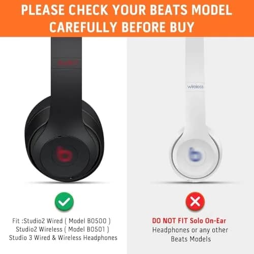 GEVO Replacement Ear Pads for Beats Studio 3 | Thicker Memory Foam, Titanium Grey, Easy Fit thumbnail 2