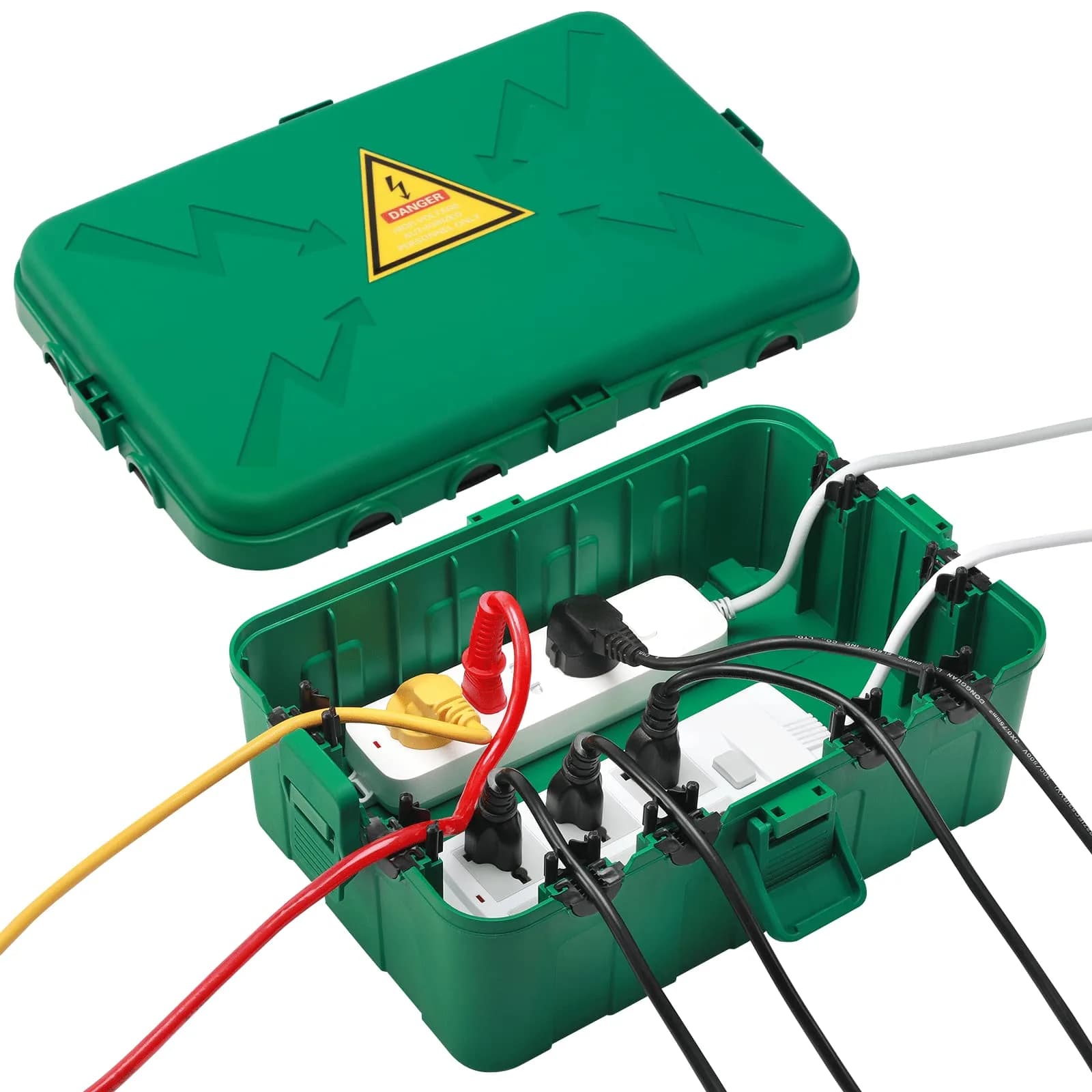 Hrensaw Large Outdoor Electrical Box 34.3cm x 23.7cm x 13.5cm (13.5" x 8.5" x 5.3") | IP54 Waterproof Outdoor Outlet Covers for India — Green