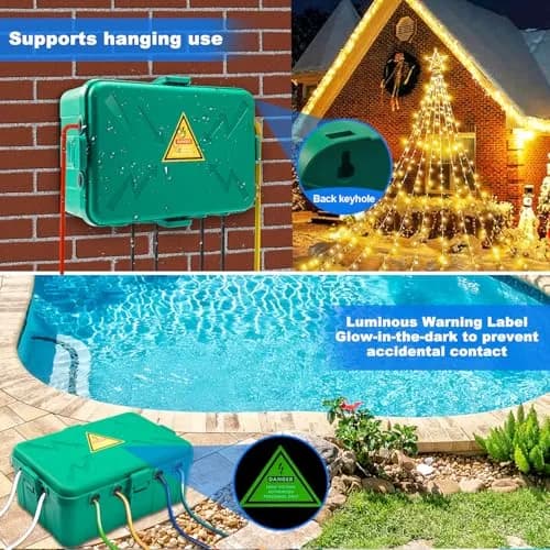 Hrensaw Large Outdoor Electrical Box 34.3cm x 23.7cm x 13.5cm (13.5" x 8.5" x 5.3") | IP54 Waterproof Outdoor Outlet Covers for India thumbnail 4
