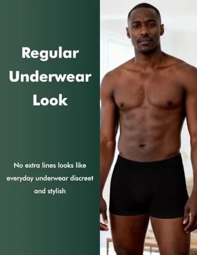 AIRCUTE Men Urinary Incontinence Underwear Washable Absorbency Soft Bladder Leak Proof Boxer Briefs 60 ML (X-Large,3 Black) thumbnail 6