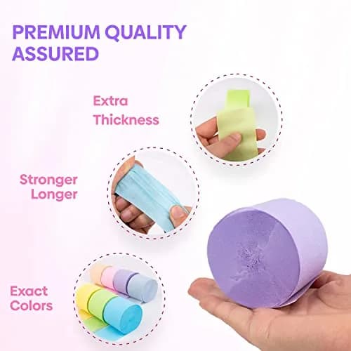 Captain Decor Pastel Crepe Paper Streamers | 8 Rolls, 656ft Total thumbnail 4