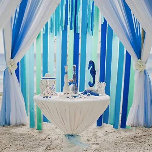 Captain Decor Blue Crepe Paper Streamers | 6 Rolls, 492ft Total Length thumbnail 6