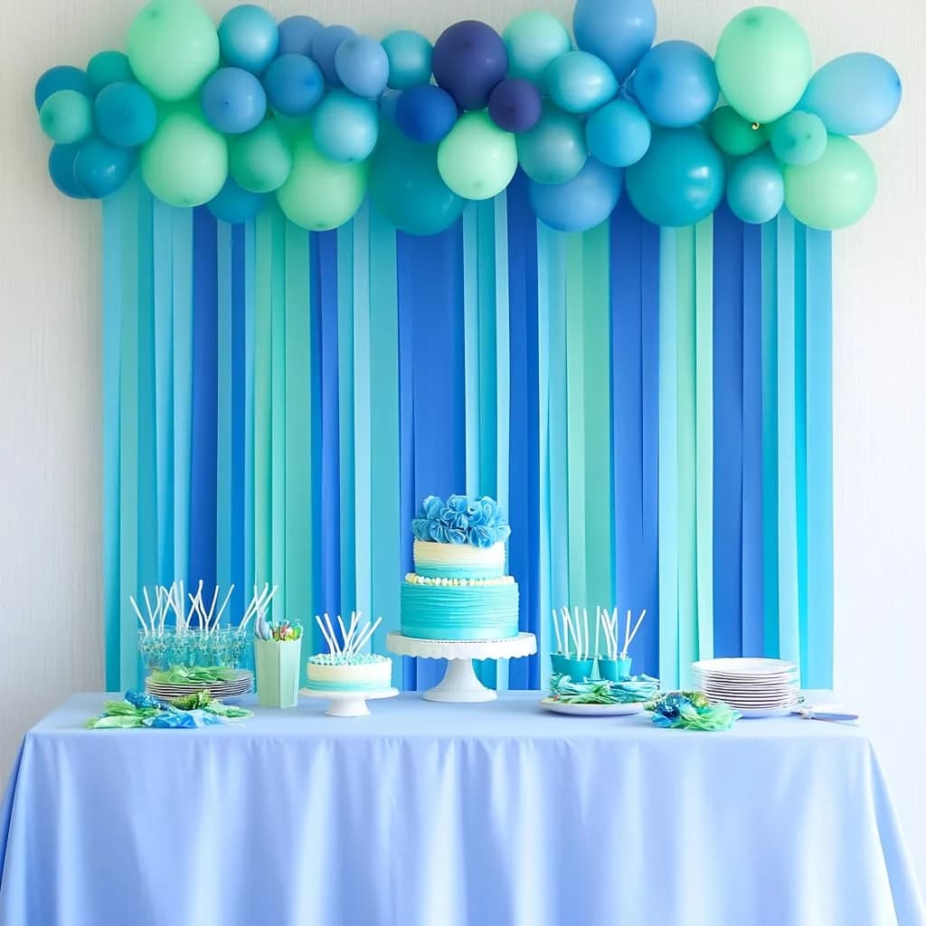 Captain Decor Blue Crepe Paper Streamers | 6 Rolls, 492ft Total Length - view 2