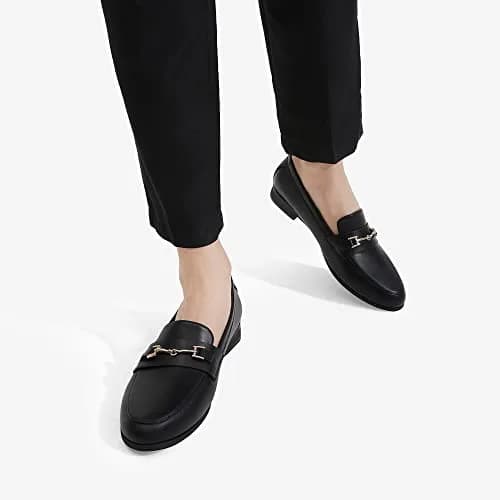 DREAM PAIRS Women Loafers Comfortable Dressy Shoes in Black-PU 9.5 | Elegant & Supportive thumbnail 7