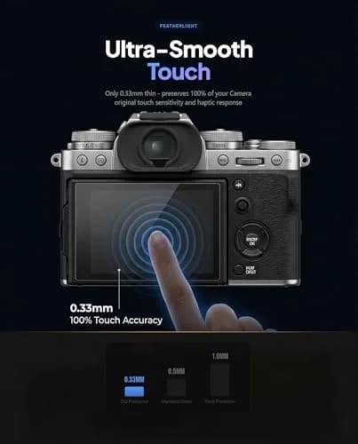 iDaPro Screen Protector for Fujifilm X-T5 9H Tempered Glass | Ultra Clear, Scratch-Resistant, 3 Pack + Wrist Strap thumbnail 8