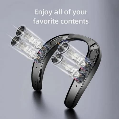 VANPEUSO Neck Speaker Wearable Stereo Surround Sound V-905 Black | Bluetooth 5.0, 24H Playtime thumbnail 2