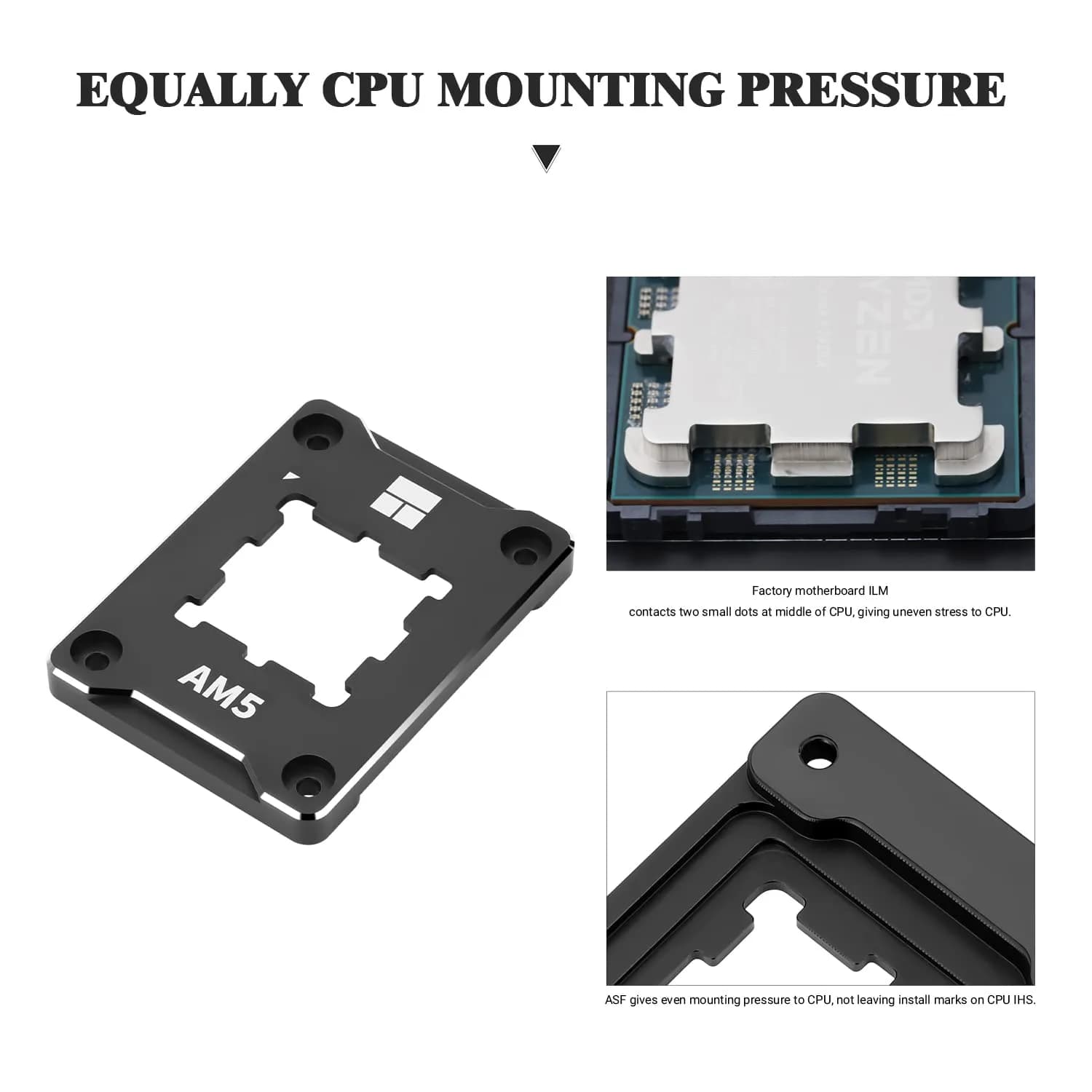 Thermalright ASF-Black AM5 CPU Holder, Corrective Anti-Bending Fixing Frame, Full-Fit Fixed Non-Marking Mounter, AM5 Anti-Bending Contact Frame, CPU Cooler Standard - view 4
