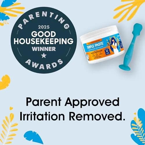 Triple Paste Diaper Rash Cream & Baby Spatula Bundle, 227 g (8 oz) | Pediatrician-Recommended Skin Protectant thumbnail 7
