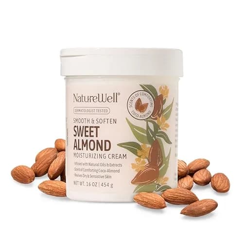 NATURE WELL Sweet Almond Body Cream 473ml (16 Oz) | Deep Hydration for Dry, Sensitive Skin thumbnail 1