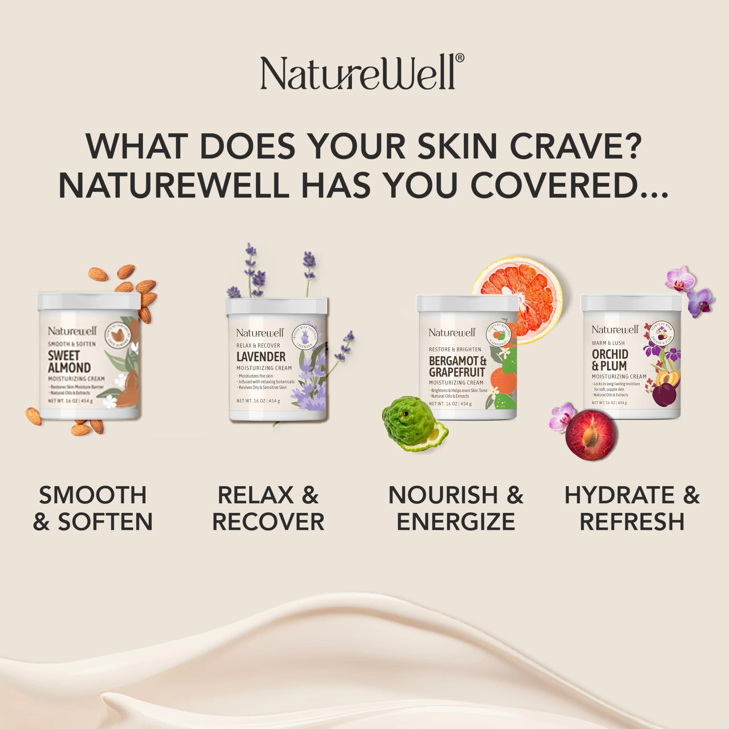 NATURE WELL Sweet Almond Body Cream 473ml (16 Oz) | Deep Hydration for Dry, Sensitive Skin - view 8