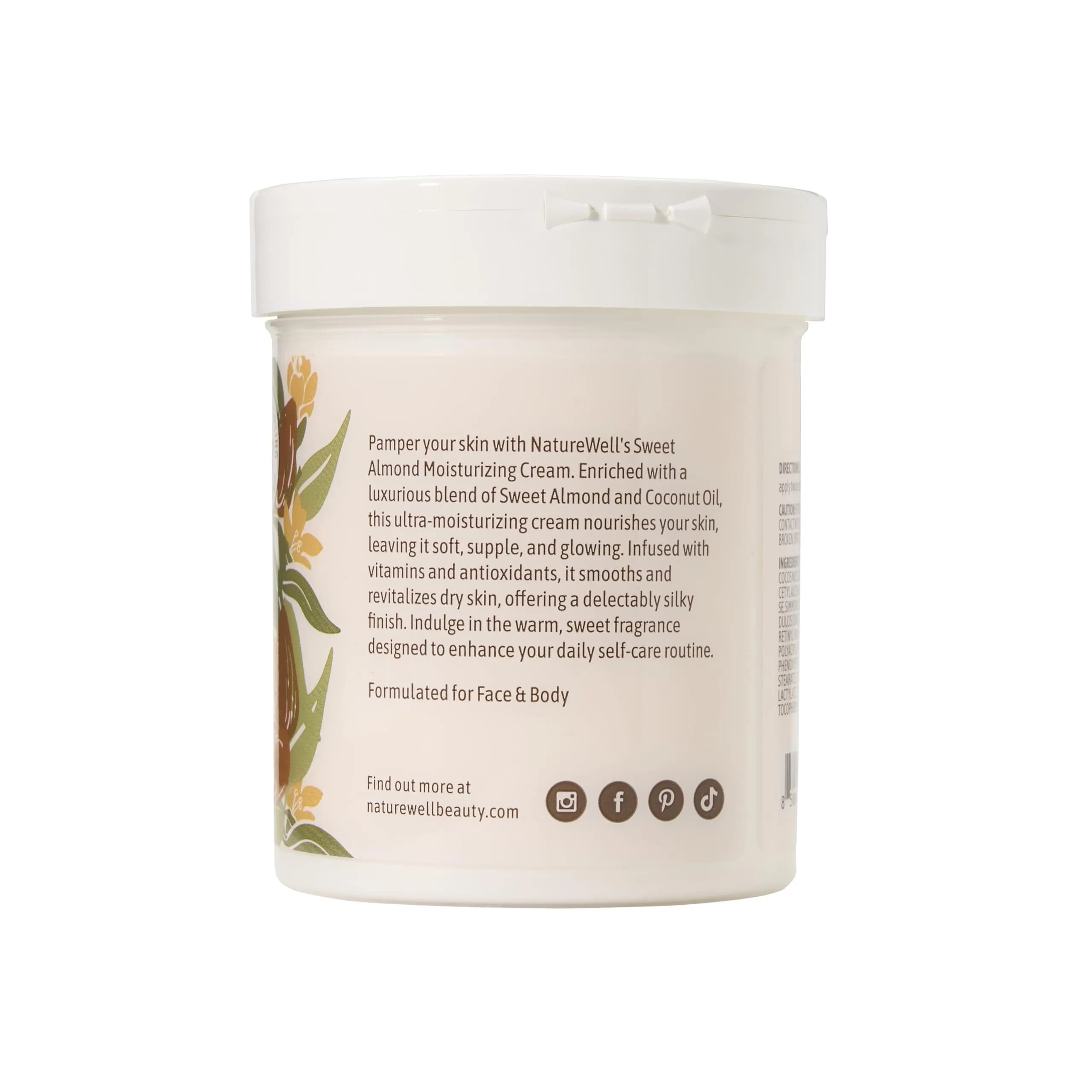 NATURE WELL Sweet Almond Body Cream 473ml (16 Oz) | Deep Hydration for Dry, Sensitive Skin - view 9