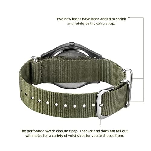 BOSHIYA Men's Tactical Field Quartz Watch 40mm Calendar | Japanese Movement, Water Resistant thumbnail 6