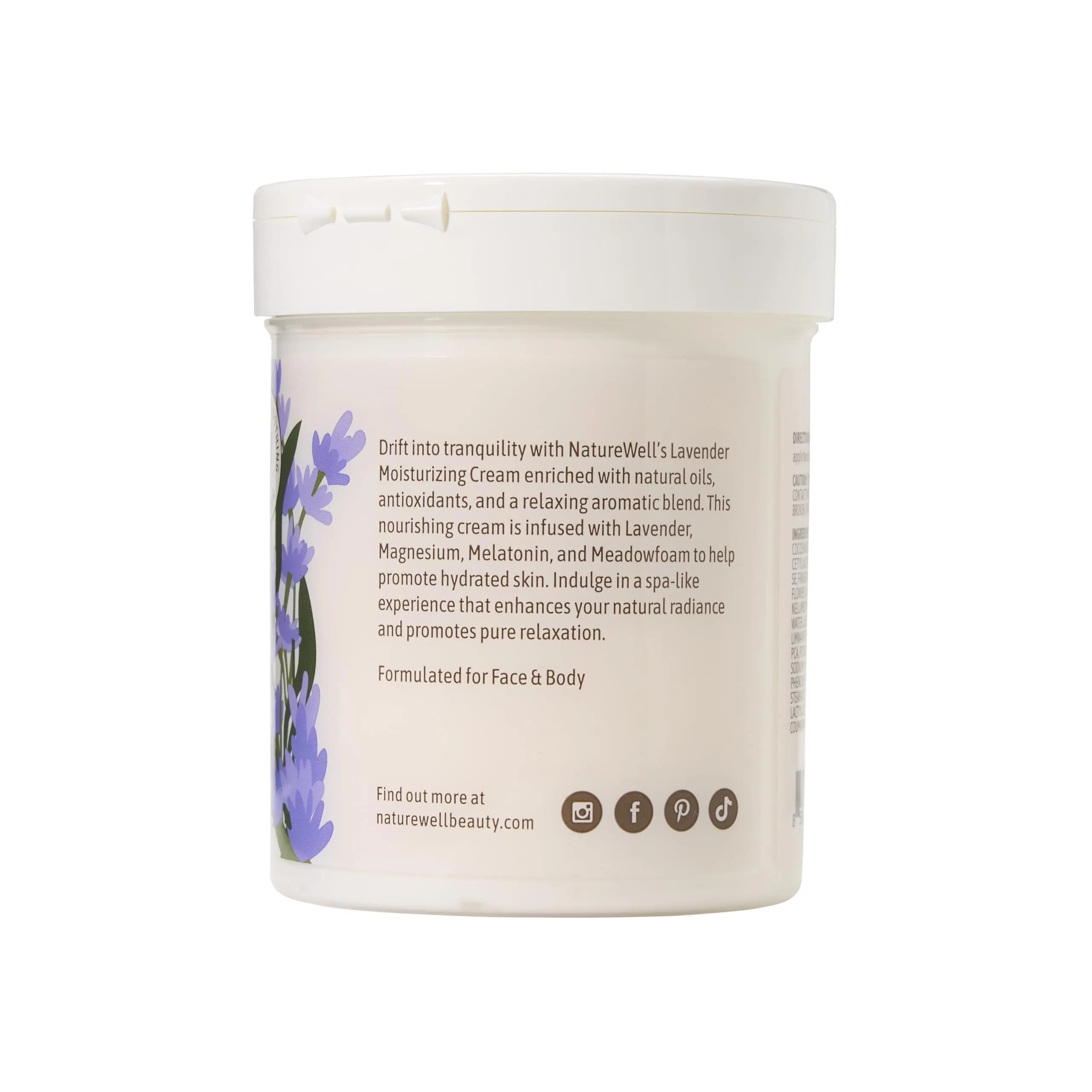 NATURE WELL Lavender Body Cream 473ml (16 Oz) | Dermatologist Tested for Dry & Sensitive Skin - view 9