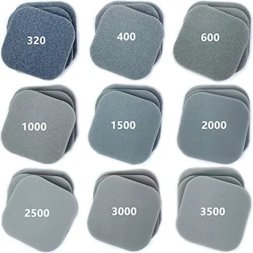 HDongany Sanding Blocks 54 Pack, 9 Grits 320-3500, 2" x 2" Soft Touch Sanding Sponge Pads | For Woodworking, Furniture Polishing, Metal Derusting thumbnail 1
